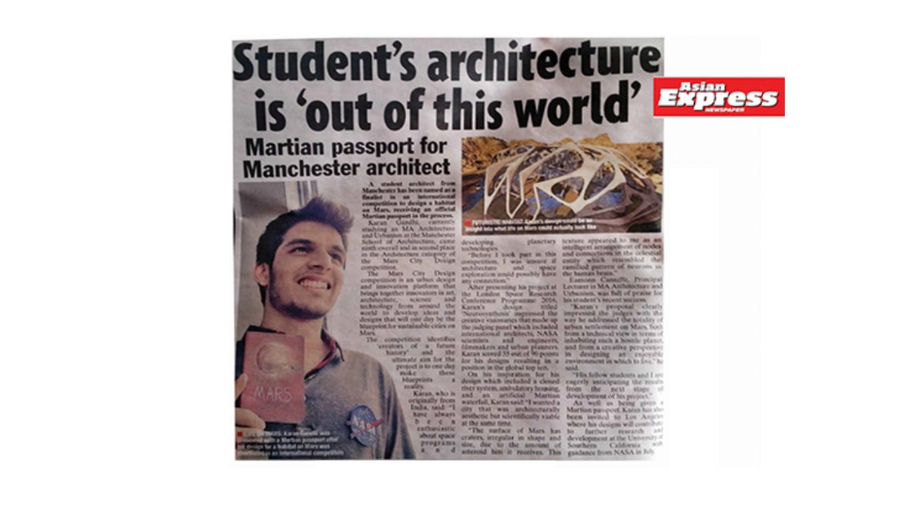 Student's Architecture is 'out of this world' - Asian Express UK 